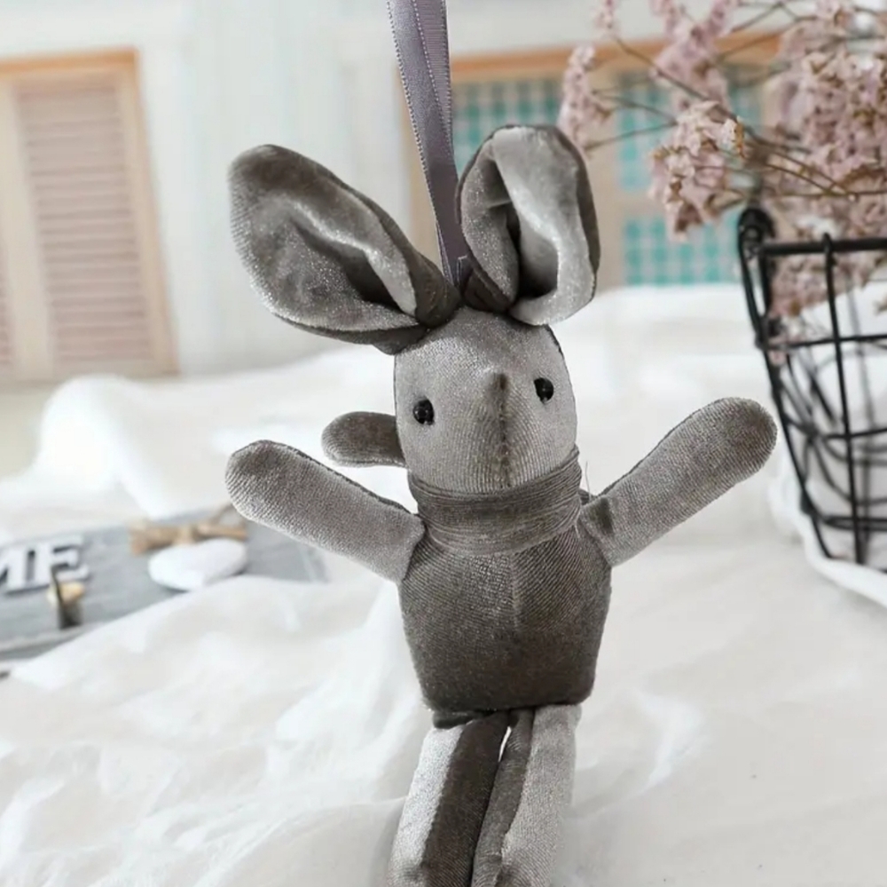 Bundle Free Mini Stuffed Rabbit - Gray - Picture 2 of 4